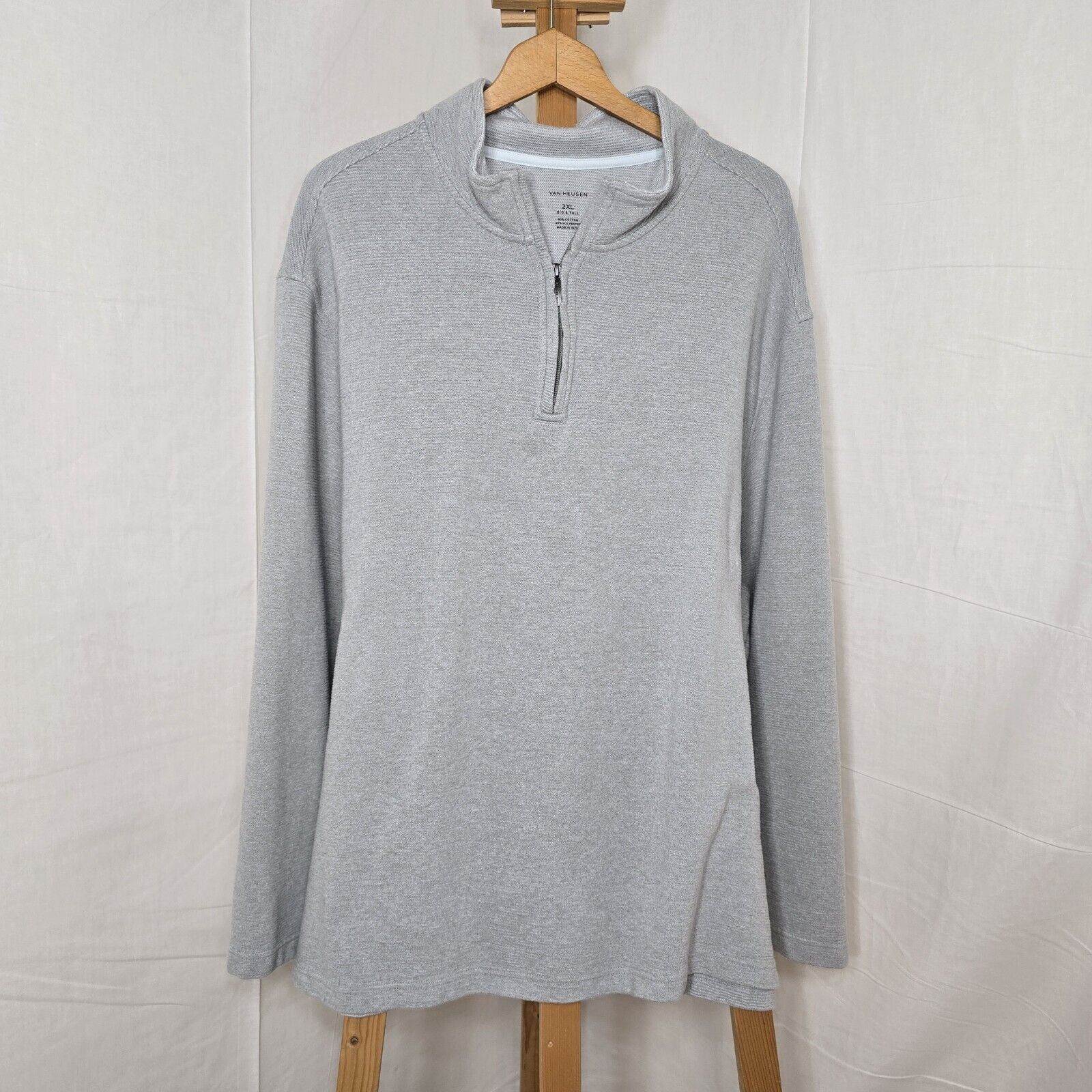 Van Heusen-Sweater Men's Size 2xl Gray Heather Pullover